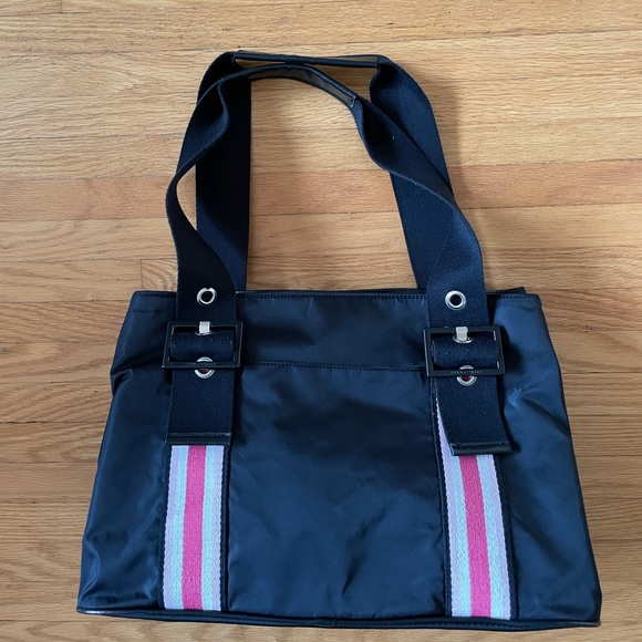 Franco Sarto Black Nylon Handbag. Size 16”L x 6”W x 11”H - Picture 5 of 15